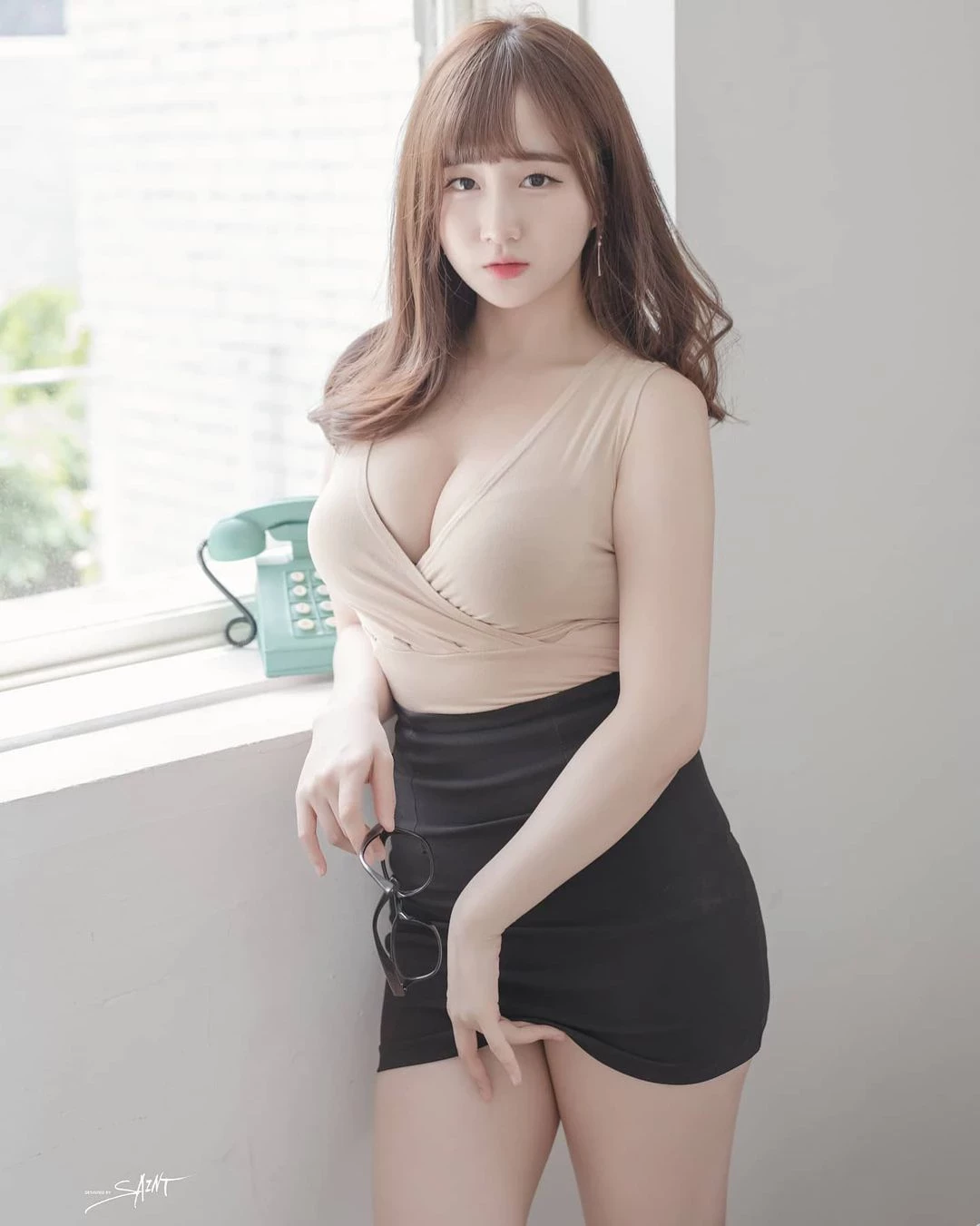  韩国模特한지나 白皙美乳这身材绝了.... 第15张